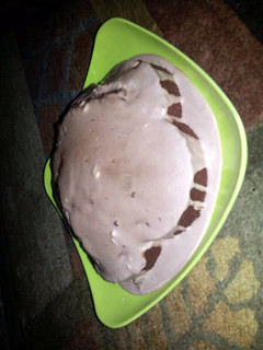 A picture of easy chocolate cake with chocolate frosting.
