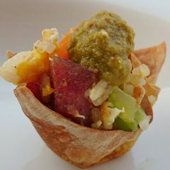 A picture of Wanton Tacos Cup Fried Rice Special.