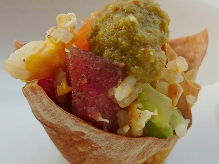 Easy Way Prepare Wanton Tacos Cup Fried Rice Special the Can Spoil the Tongue Tasty