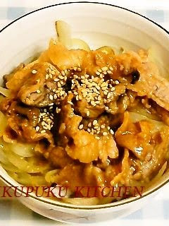 A picture of Unique Pork Rice Bowl (Oyster Sauce and Ketchup Pork).
