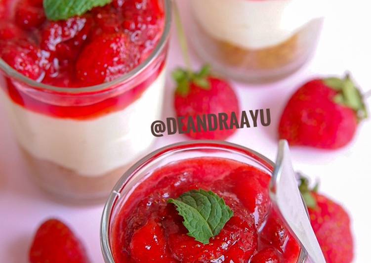 Resep Strawberry Cheesecake (No Bake!), Menggugah Selera
