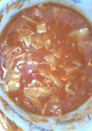 A picture of Easy Low Sodium Crock Pot Cabbage Soup.
