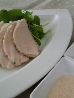 A picture of Absolutely Tender Poached Chicken With 2 Kinds of Sauce.