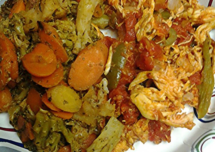Recipe of Super Quick Homemade Chicken and vegetables