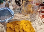 A picture of carrot hummus