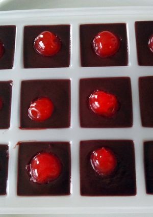A picture of Chocolate cherry dessert shots.