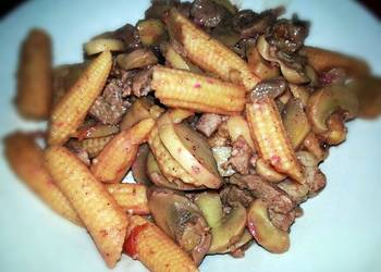 Easy Recipe Sauteed Young Corn with Mushroom Savory Delicious Easy Recipe Sauteed Young Corn with Mushroom Savory Delicious