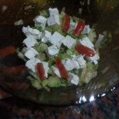 A picture of HCG diet meal 8: Greek salad style.