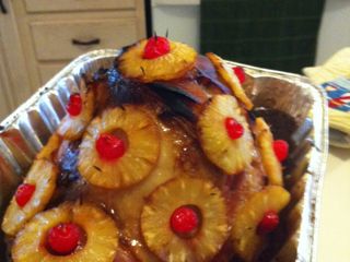 Honey Brown Sugar Ham cooked in Coca-Cola
