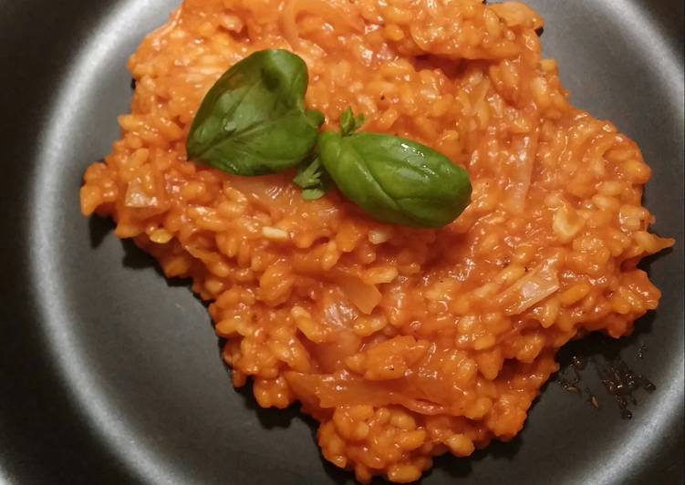 Steps to Prepare Any-night-of-the-week Tomato and Basil risotto