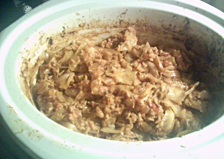 Recipe of Perfect Crockpot Unstuffed Cabbage Rolls