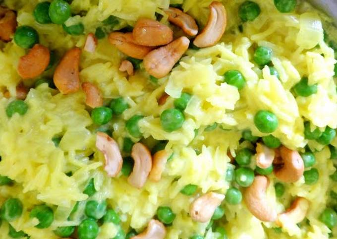 Pea and Cashew Indian style rice