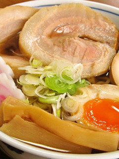 A picture of Char Siu Pork and Marinated Soft Boiled Eggs for Ramen.