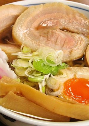A picture of Char Siu Pork and Marinated Soft Boiled Eggs for Ramen.