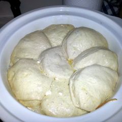 A picture of Simple Chicken & Dumplings crockpot style.