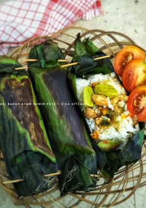 Foto resep Nasi bakar ayam suwir pete