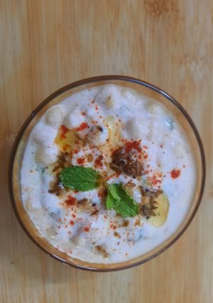 A picture of Boondi Raita.