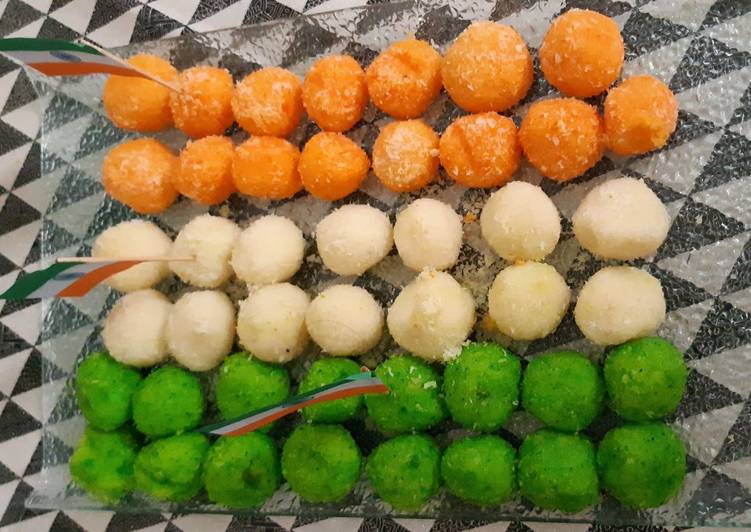 Tricolour Coconut Ladoo