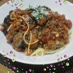 A picture of Eggplant & Ground Meat Bolognese.