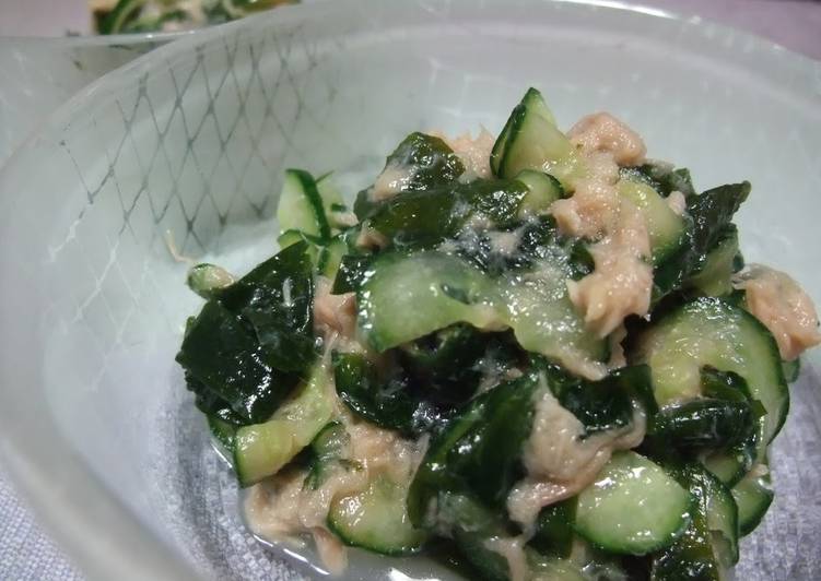 Recipe of Award-winning Pickled Tuna, Cucumber, and Wakame Seaweed with Lemon Juice