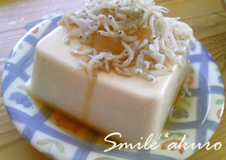 My Favorite Chilled Tofu with Grated Daikon Radish and Shirasu