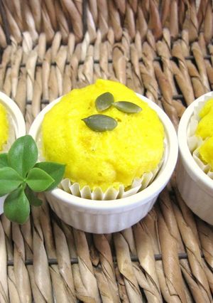 A picture of Fluffy Kabocha Squash Steamed Bread.