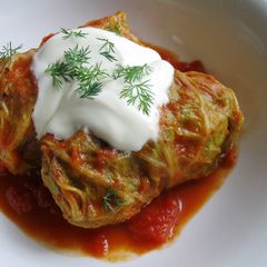 A picture of Cabbage Rolls.