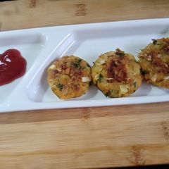 Cabbage poha cutlet A picture of Cabbage poha cutlet.
