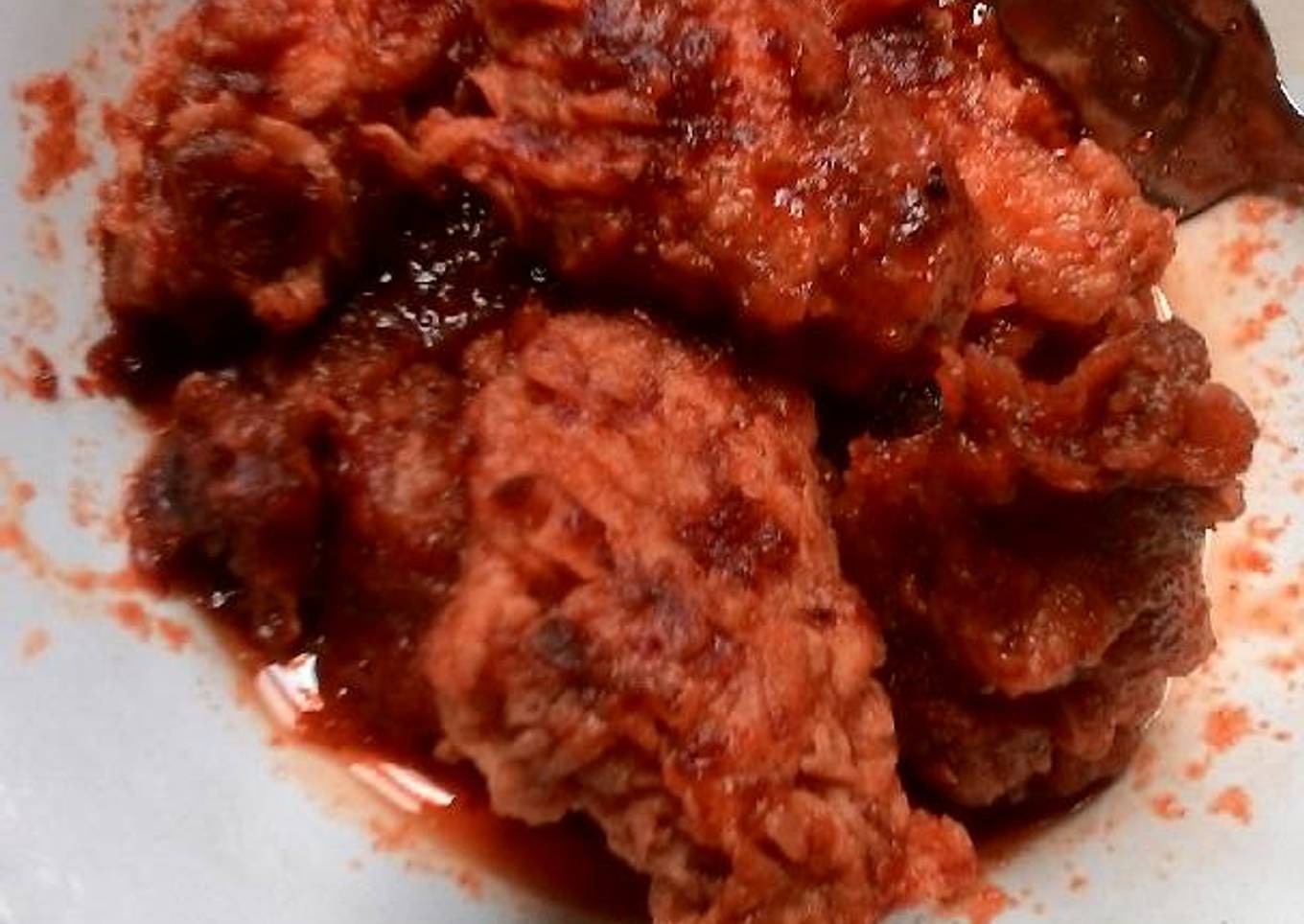 Sayap ayam kriuk saus balado