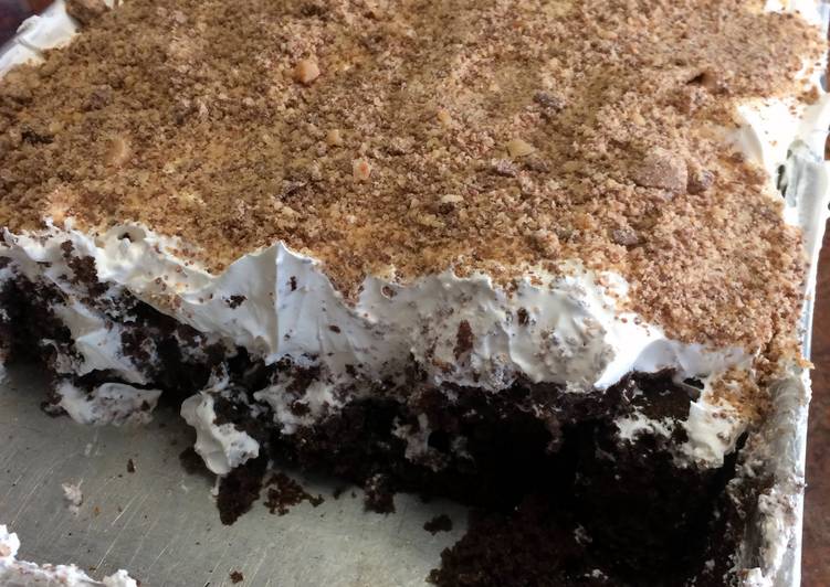 Chocolate Fudge Heath Bar Cake