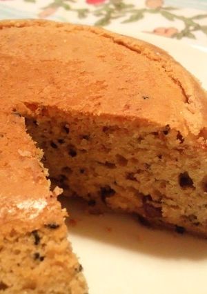 A picture of Adzuki & Sesame Seed Japanese Style Cake in the Rice Cooker.