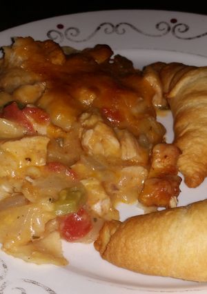 A picture of ROTEL "King Ranch Chicken".