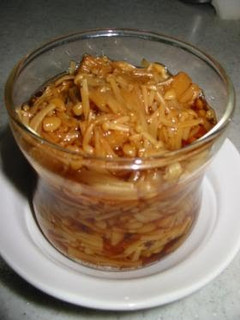 A picture of Homemade Nameko Mushrooms with Enoki Mushrooms.