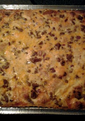 A picture of easy breakfast casserole.