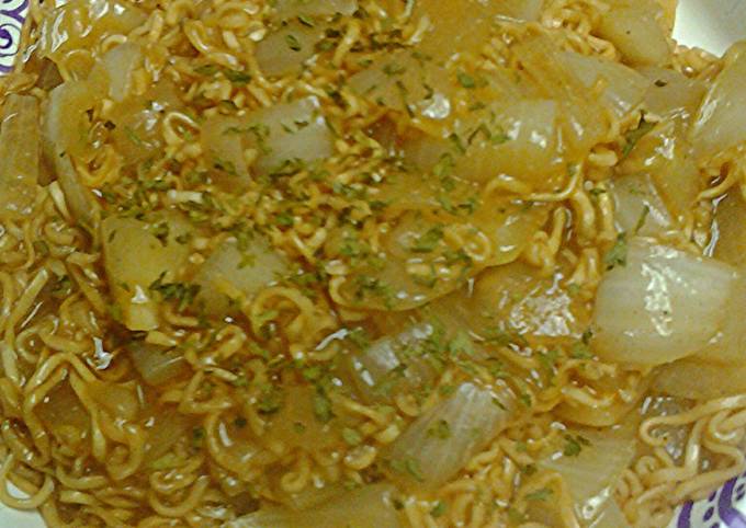 Onion lovers ramen (vegetarian version option)