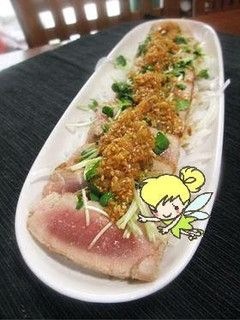 A picture of Seared Tuna with Onion Sauce.