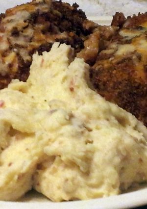 A picture of Peyton's buffalo ranch crusted chicken.