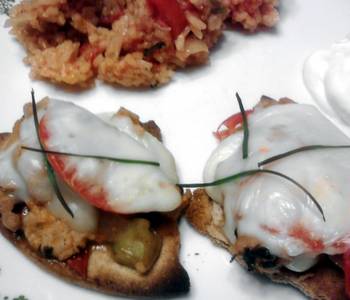 Unique Cuisine Tomato  Pork Cheese Melts Restaurant Style
