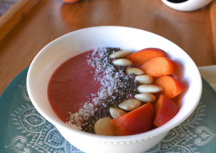 Smoothie bowl vegano de fresa 🍓 (Thermomix)