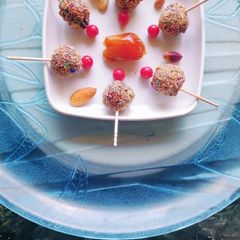 A picture of Dates Ladoo or Lollipop Recipe.