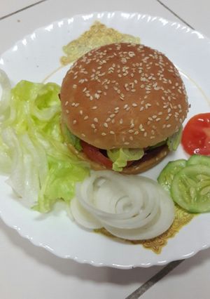 A picture of Classic homemade beetroot burger recipe.