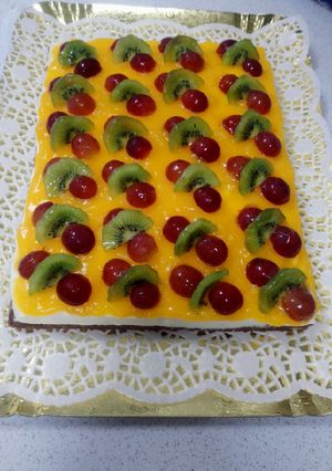 Szőlős-kiwis Fanta-zselés habos kocka gluténmentes laktózmentes recept fotója