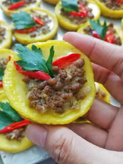 Foto resep (363) Kue Lumpur Asin Topping Daging Giling / Talam Asin