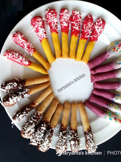 A picture of Chocolate covered Cookie sticks.