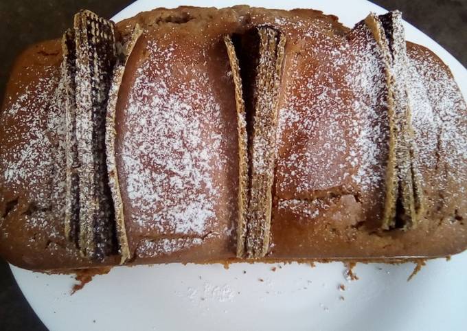 Recipe of Super Quick Coco-butter cake… With waffer