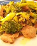 Wok de Brócoli y Cerdo con Salsa de Soja y Kimchi