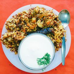 A picture of Whole Ragi Mix Vegetable Masala Khichadi.