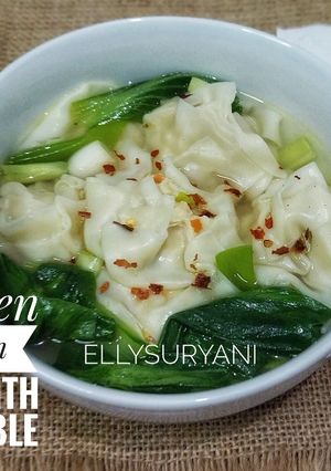 Foto resep Chicken Wonton Sup plus Sayuran ala Rumah Kami