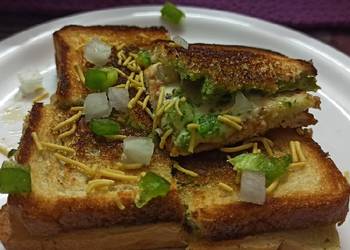 The New Way Serving Recipe Tawa cheese sandwich Delicious Perfect