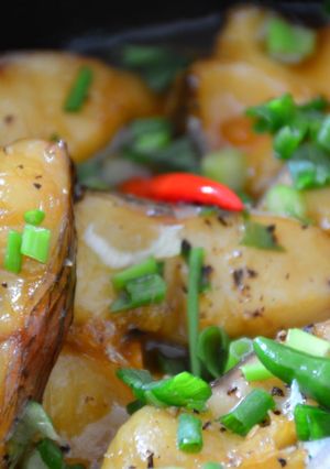 Hình của món Cá lóc kho tộ.